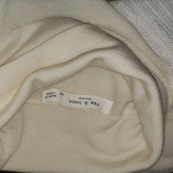 Rag & Bone ivory Turtleneck Pullover Sweater size L - Picture 4 of 4